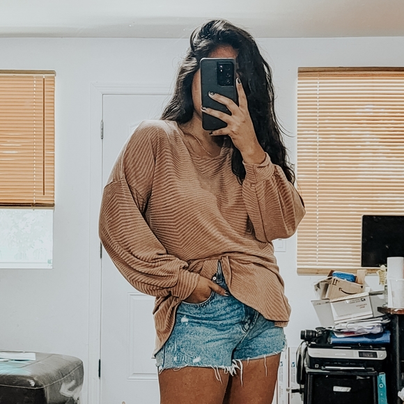 KEEPING IT REAL NUDE PEACH TUNIC TOP - Picture 1 of 11